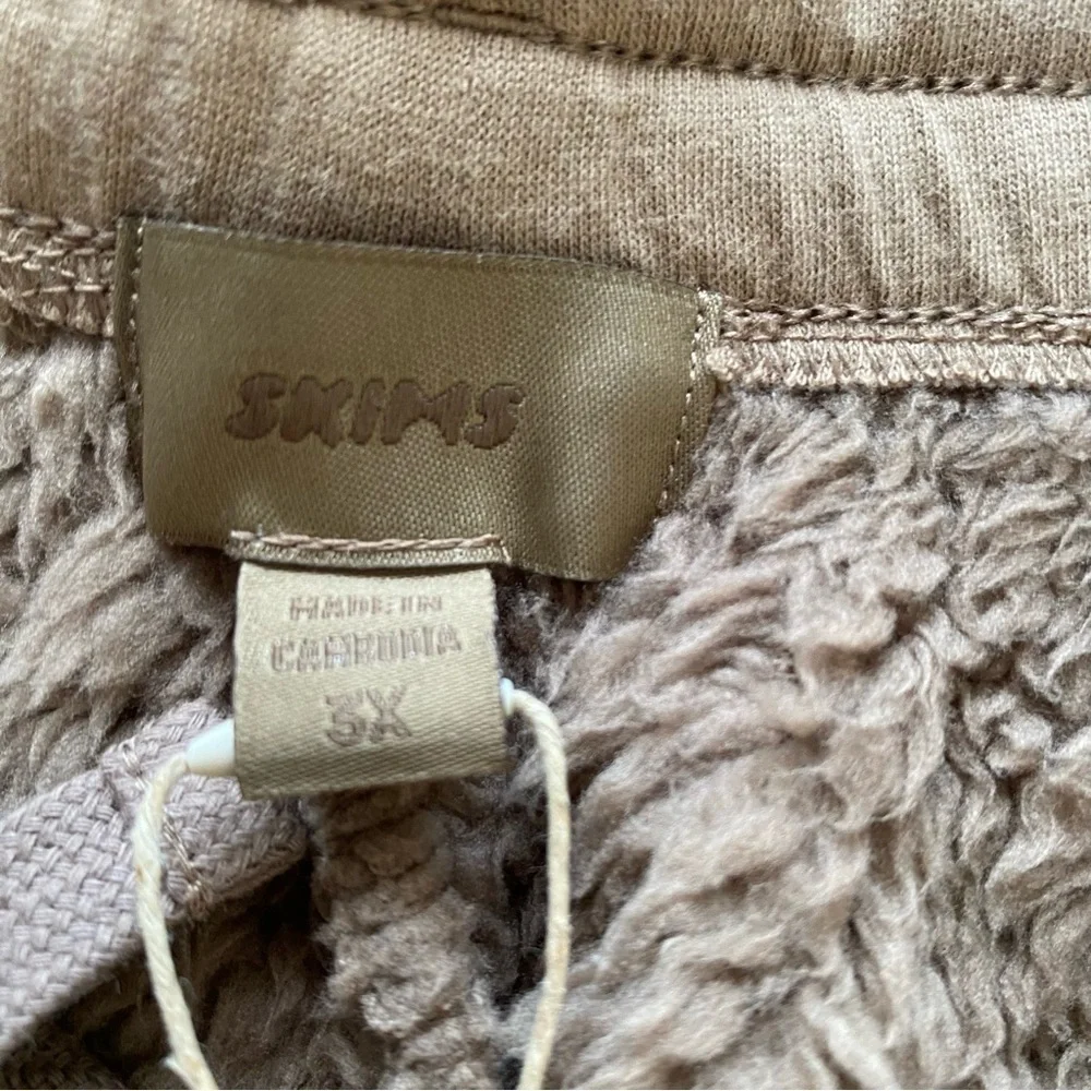 NWT SKIMS Teddy Pants Sherpa Jogger Desert 3X